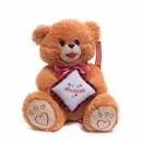 См-683-5_КОР Медведь с подушкой, с вышивкой (Коричневый)